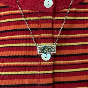 Nickel free cozy stone necklace adjustable chain